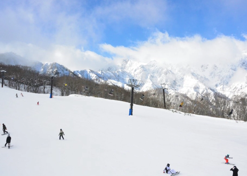 滑雪初学者 白马