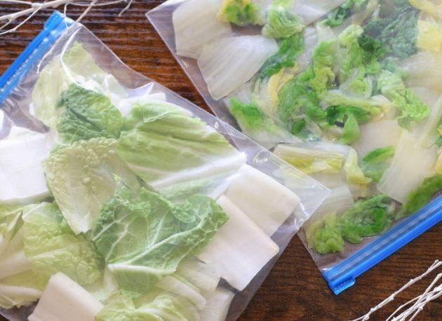 高麗菜冷凍方法