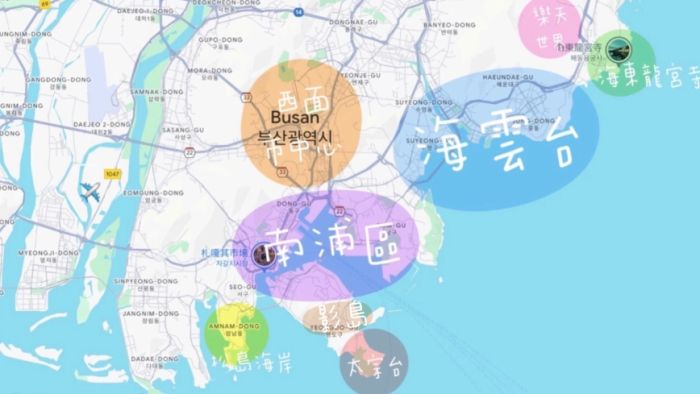 釜山旅遊地圖