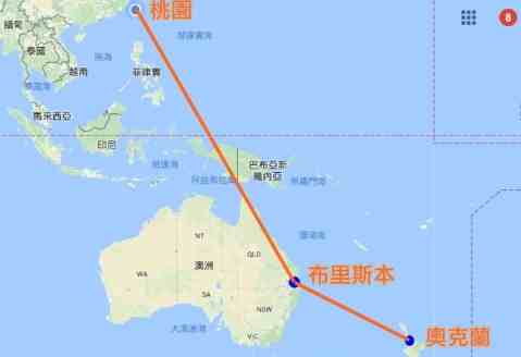 台灣飛紐西蘭航班