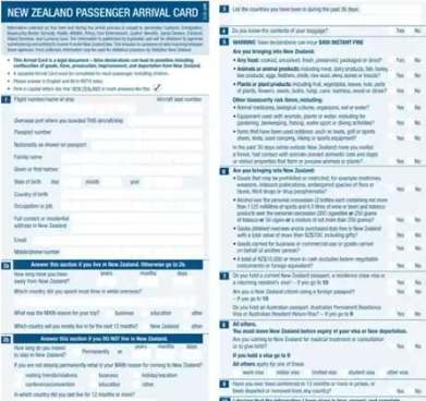 紐西蘭海關規定