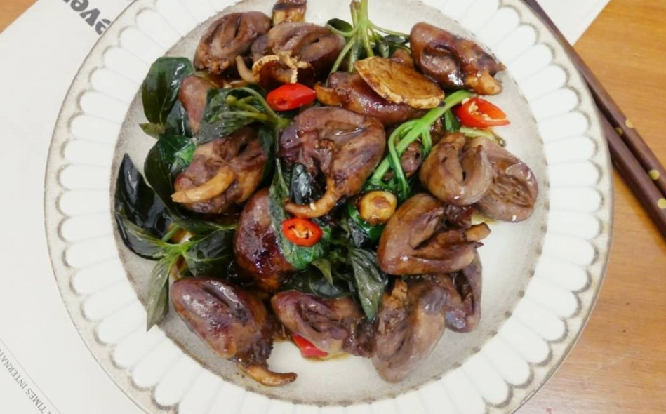 九層塔炒雞心做法