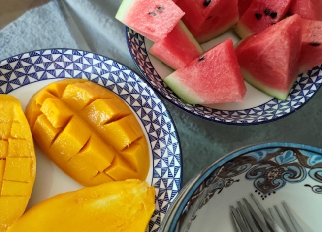 芒果西瓜一起吃